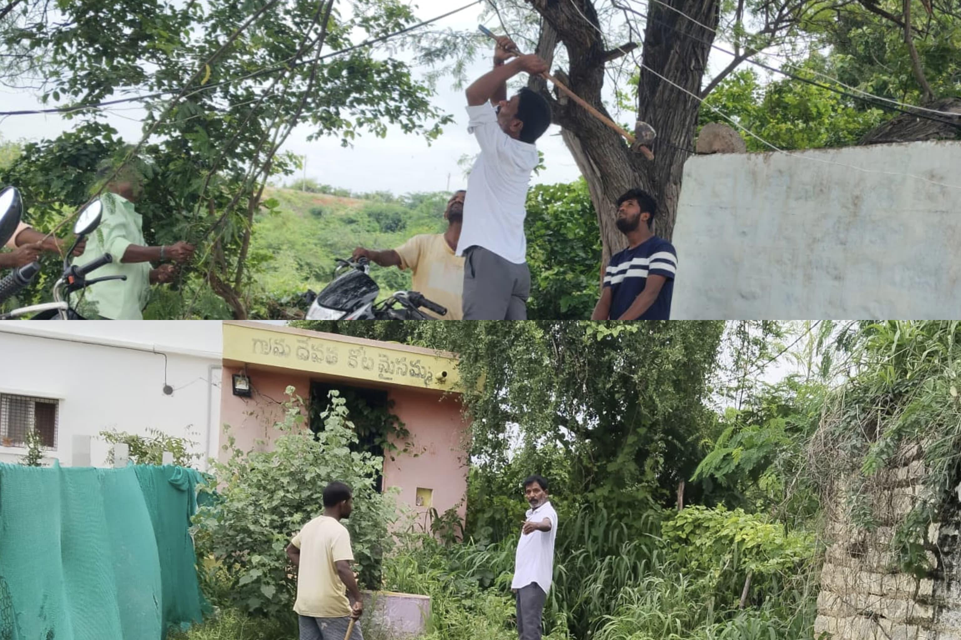 పోచమ్మ బోనాల నేపథ్యంలో ఆలయ శుభ్రత పనులు