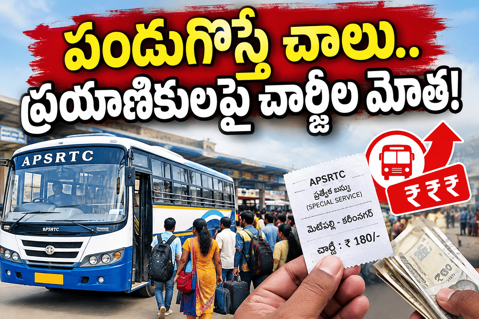 పండుగ వేళ ప్రయాణికులపై చార్జీల మోత!
