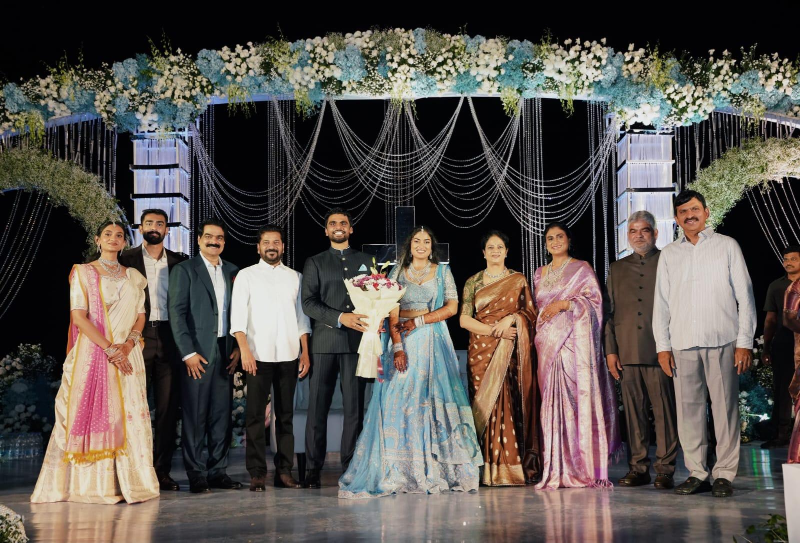 వైఎస్ షర్మిల కుమార్తె అంజలి - రఘు నిశ్చితార్థ వేడుకకు సీఎం రేవంత్ రెడ్డి దంపతులు